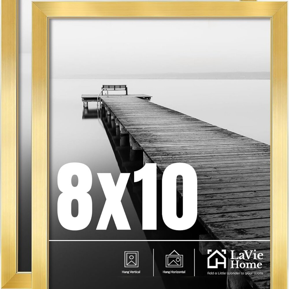 Set of 2 Gold LaVie Home 8x10 Picture Frames